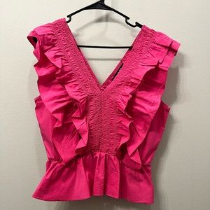 Pink Ruffle Top